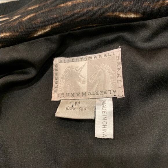 Alberto Makali Zip-Front Silk Jacket Sz Med - Picture 5 of 6